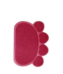 ALFOMBRA 45-60 C/DISENO HUELLA ROJO VINO