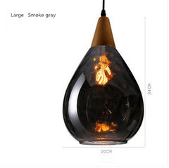 LAMPARA COLGANTE PL041 SMOKY GRAY 20CM