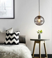 LAMPARA COLGANTE PL081 SMOKY GRAY 25CM